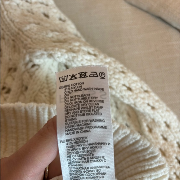 Reiss cotton fisherman knit sweater - Picture 3 of 3